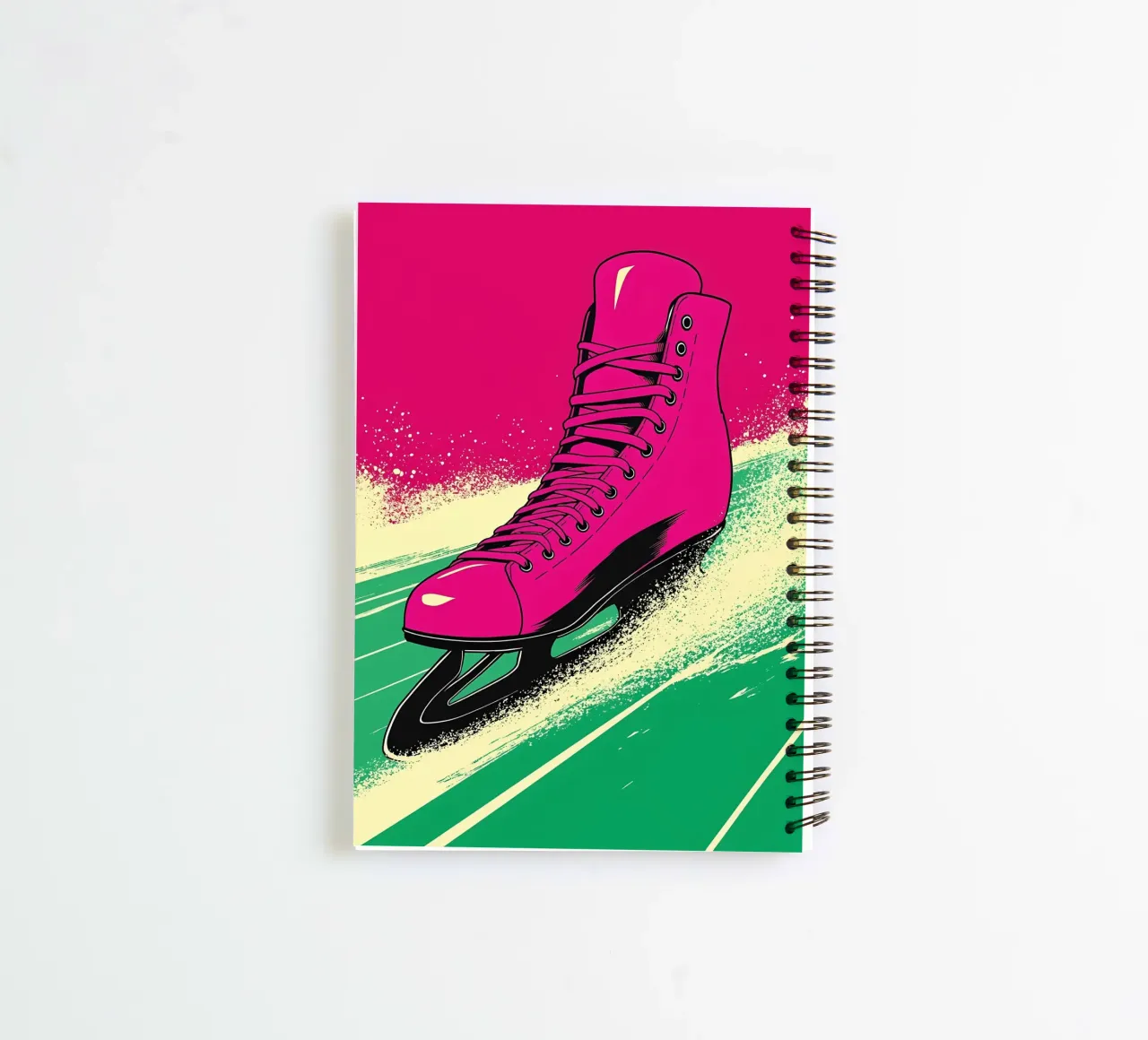 Schlittschuhlaufen in Bewegung - Pop Art Ringbuch von ColorCrash Gallery