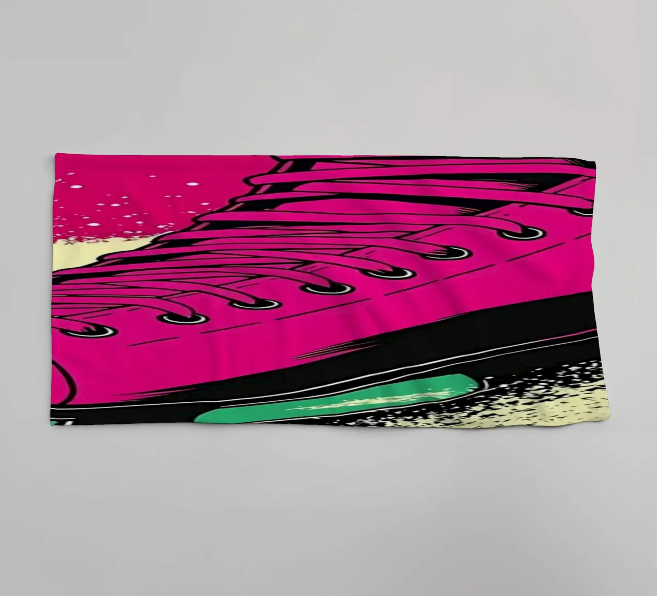 Patin à glace en mouvement - Pop Art serviette de bain de ColorCrash Gallery