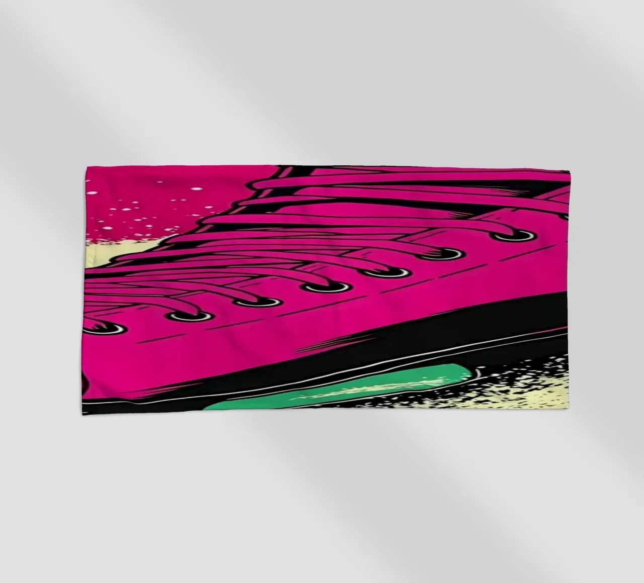 Schlittschuhlaufen in Bewegung - Pop Art Strandtuch von ColorCrash Gallery