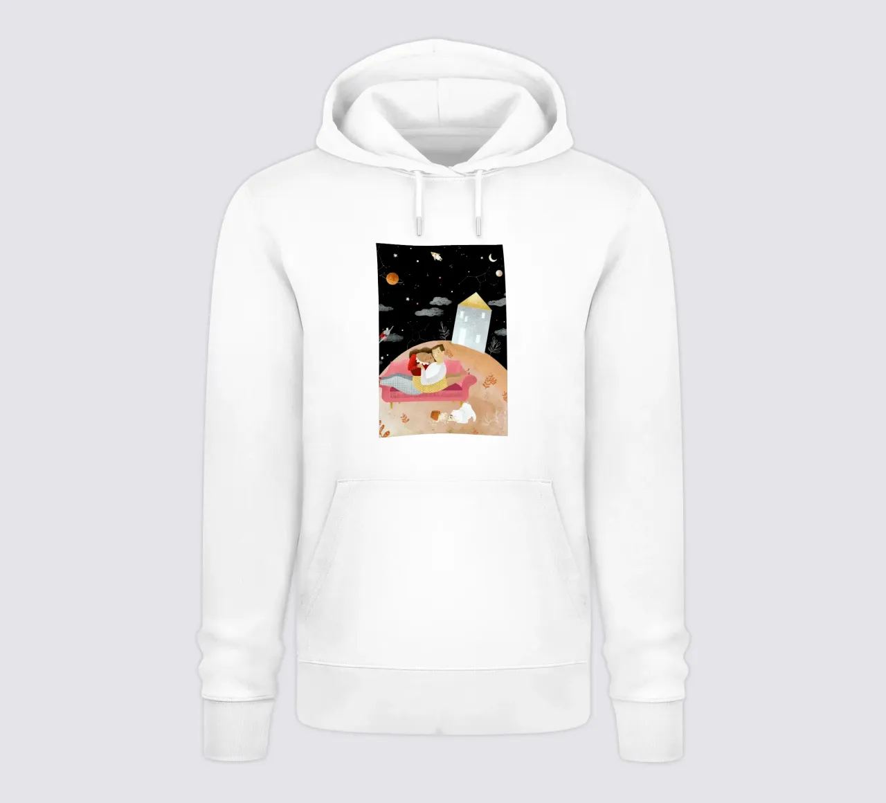 Love In Space felpa con cappuccio da Amalia Restrepo