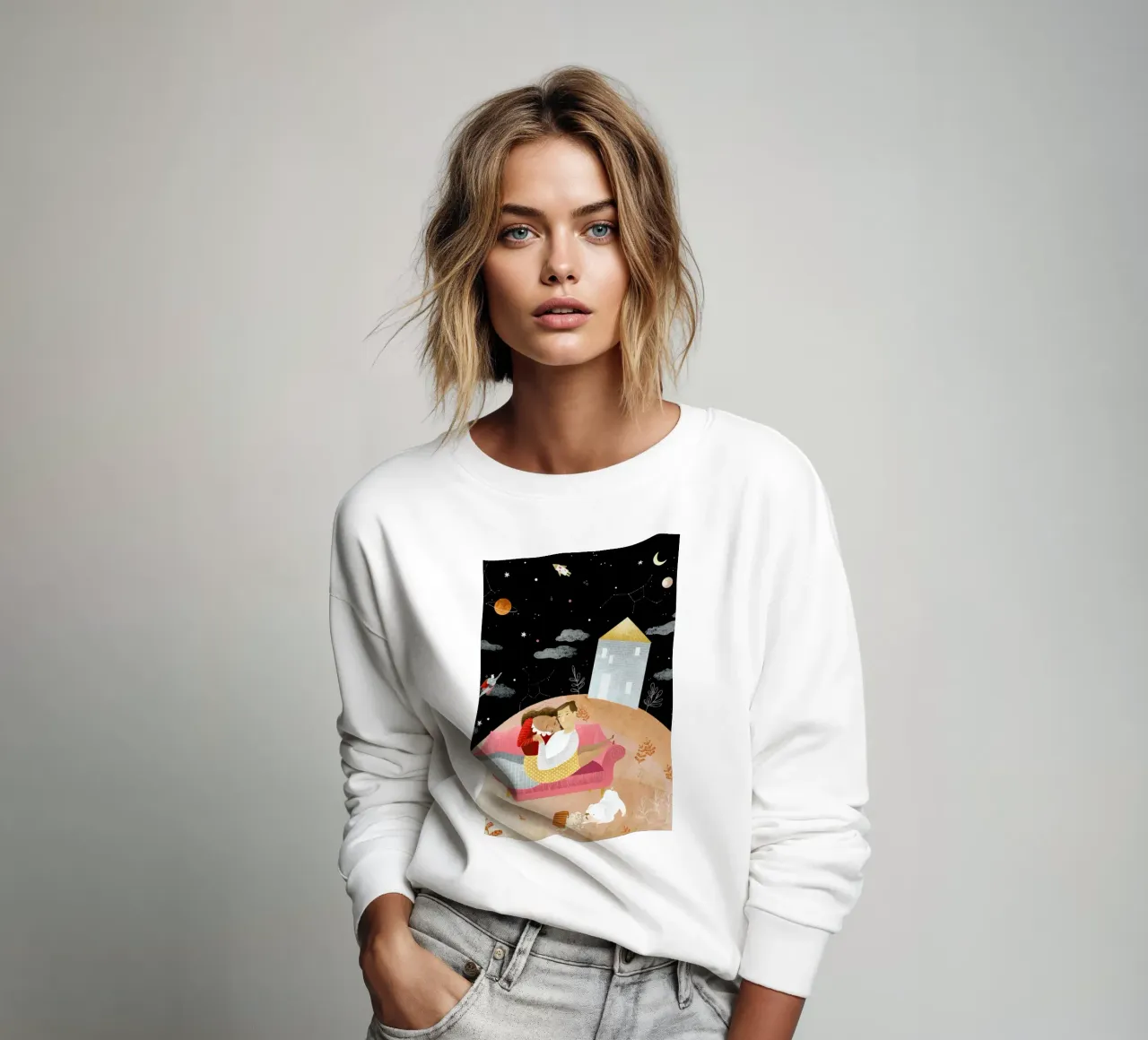 Love In Space felpa da Amalia Restrepo