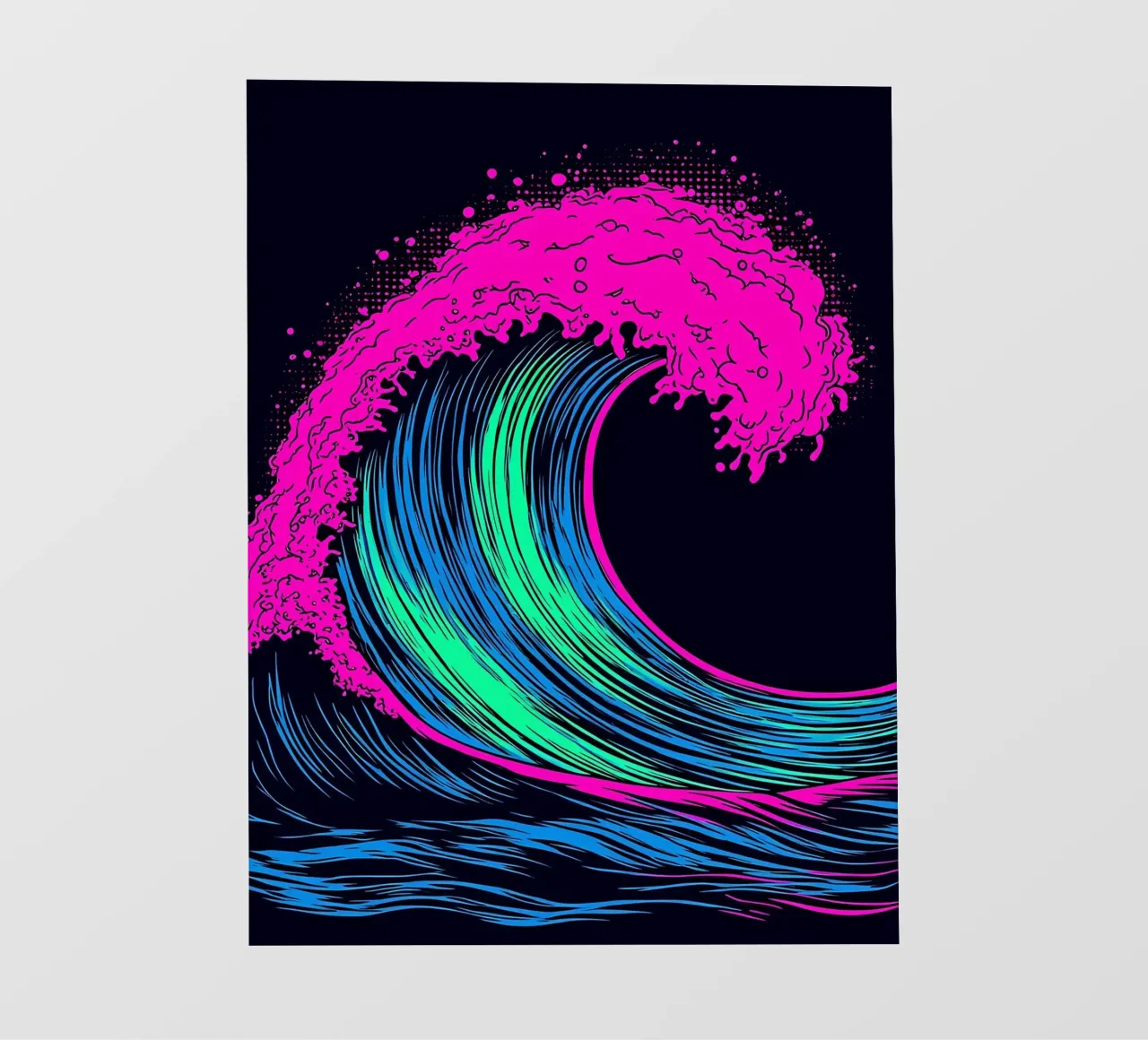 Onda dell'oceano - Pop Art telo in pvc da ColorCrash Gallery