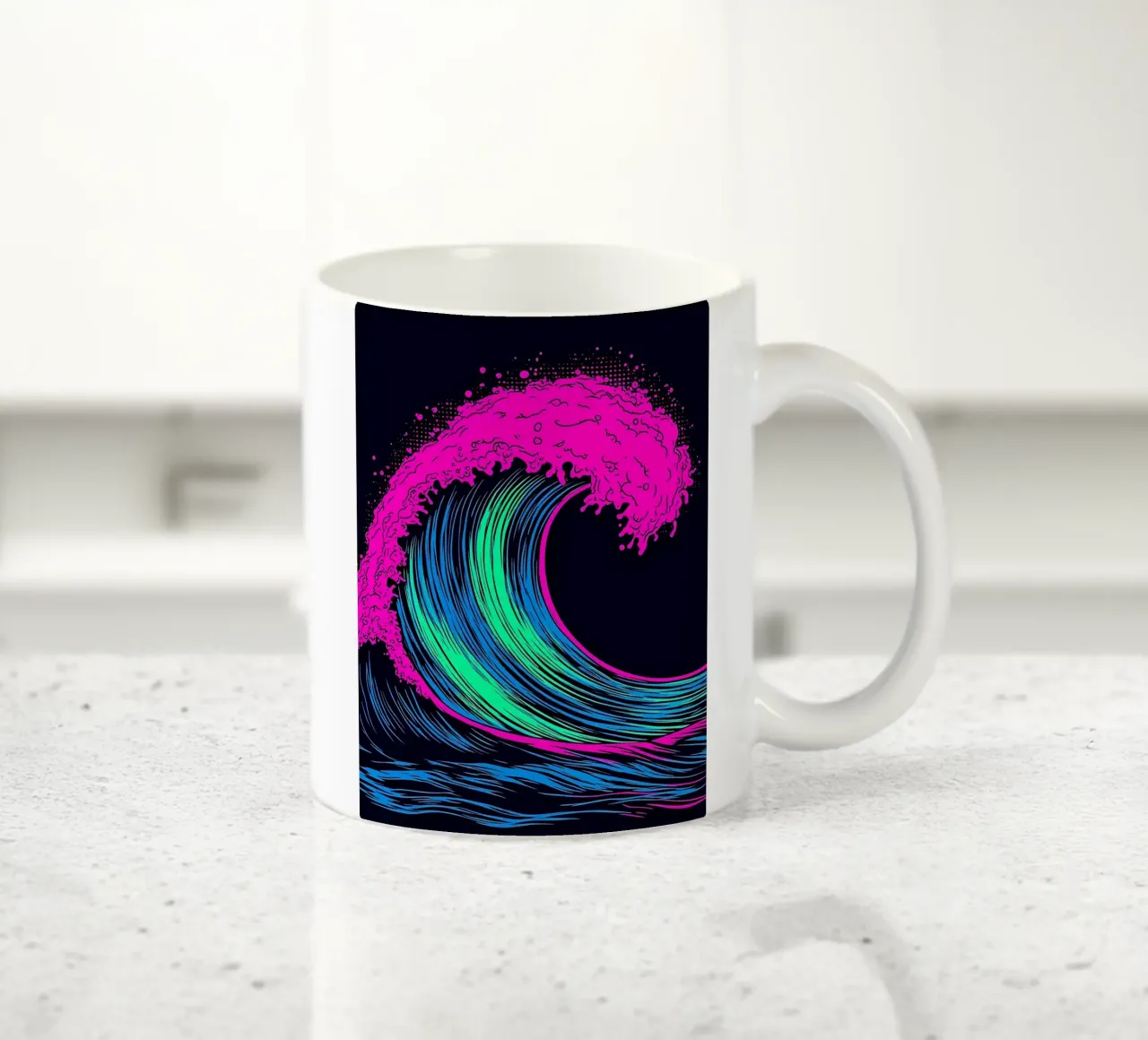 Onda dell'oceano - Pop Art tazza in ceramica da ColorCrash Gallery