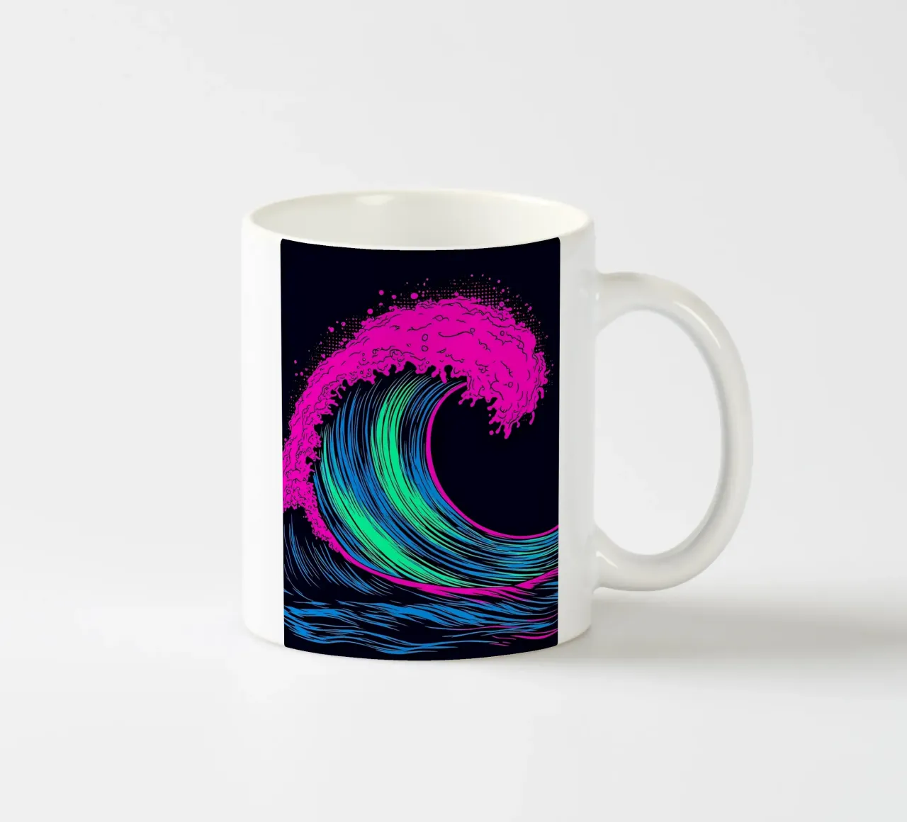 Onda dell'oceano - Pop Art tazza in ceramica da ColorCrash Gallery