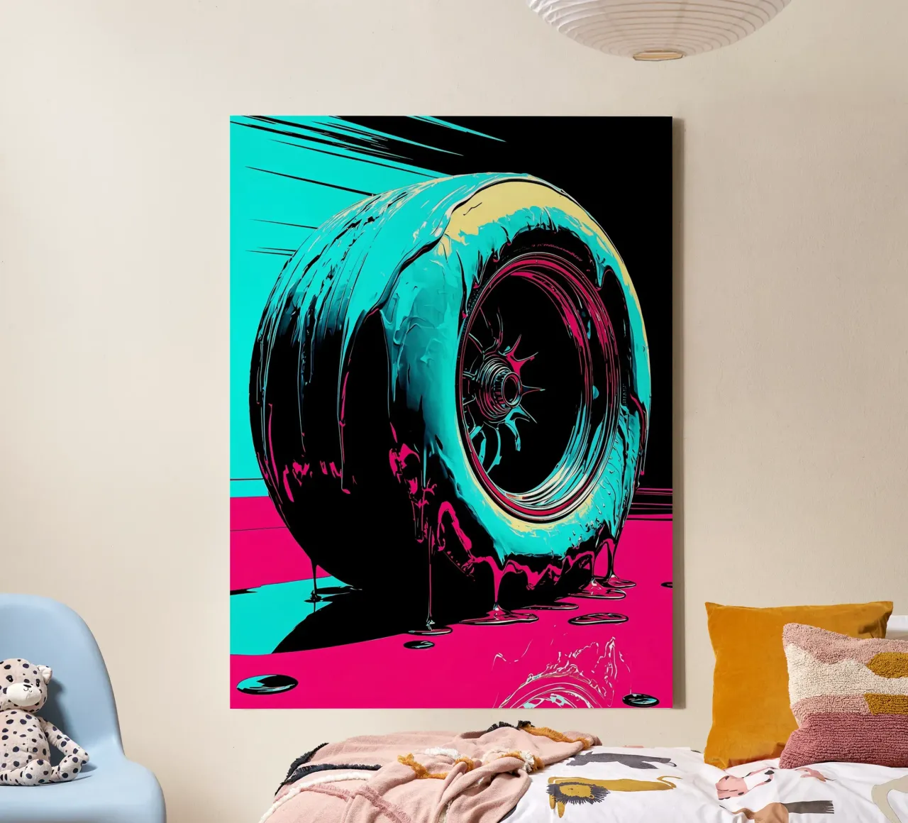 Fusione di pneumatici - Pop Art tela con Cornice a cassetta da ColorCrash Gallery