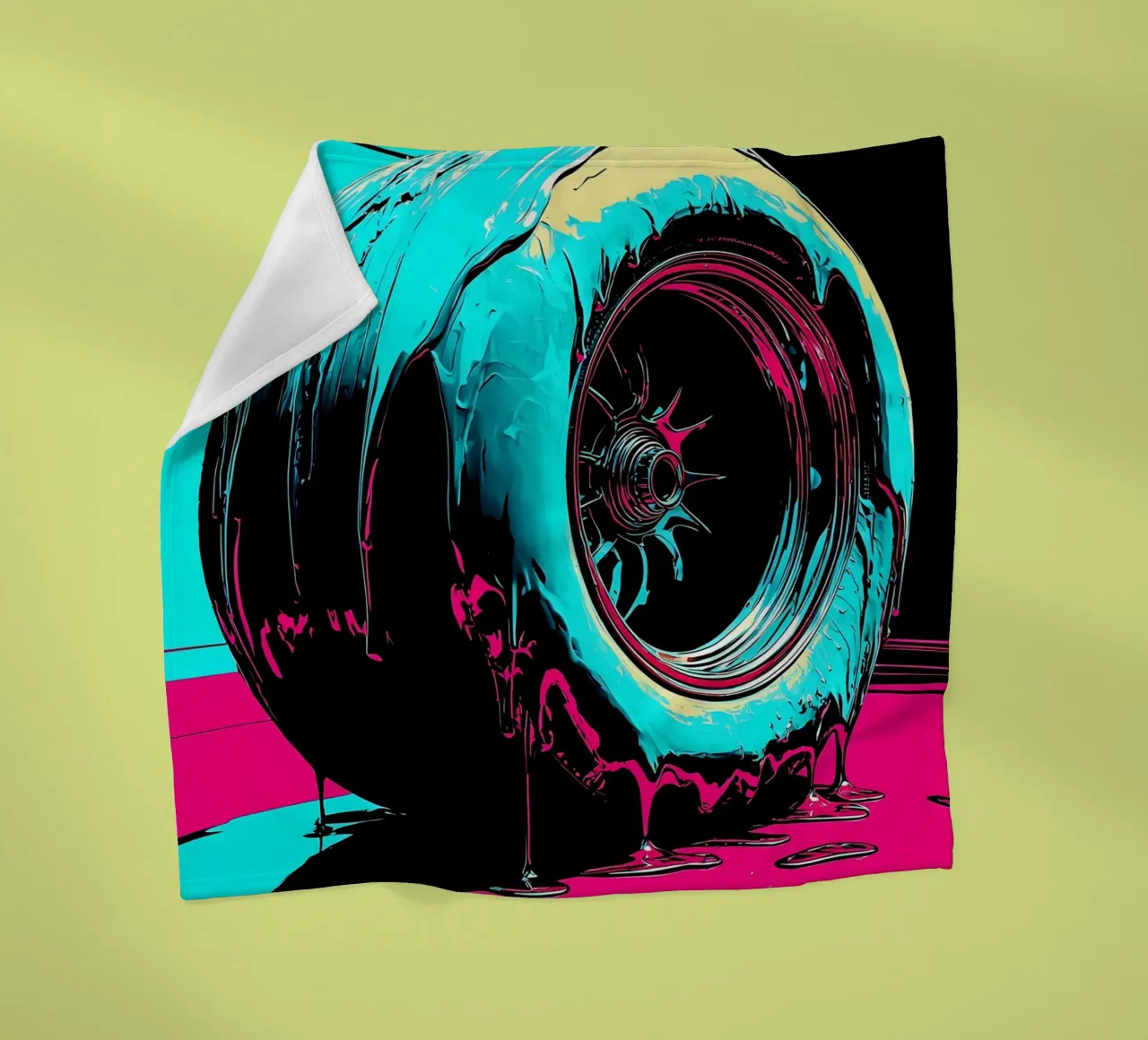 Fusione di pneumatici - Pop Art coperta in pile da ColorCrash Gallery