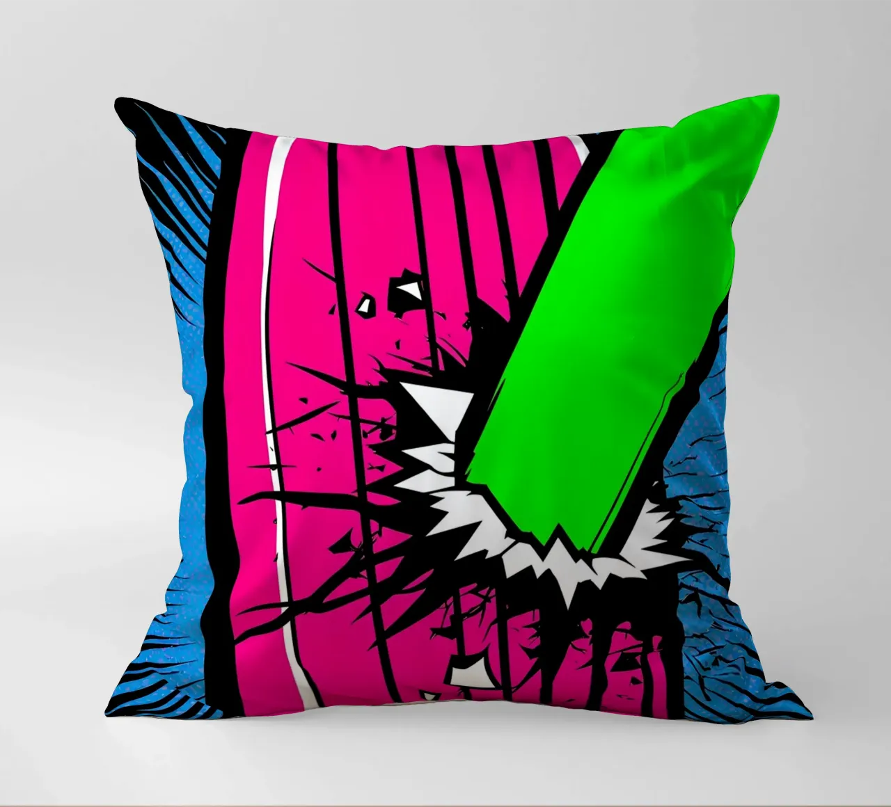 Un pipistrello raggiante - Pop Art cuscino da ColorCrash Gallery