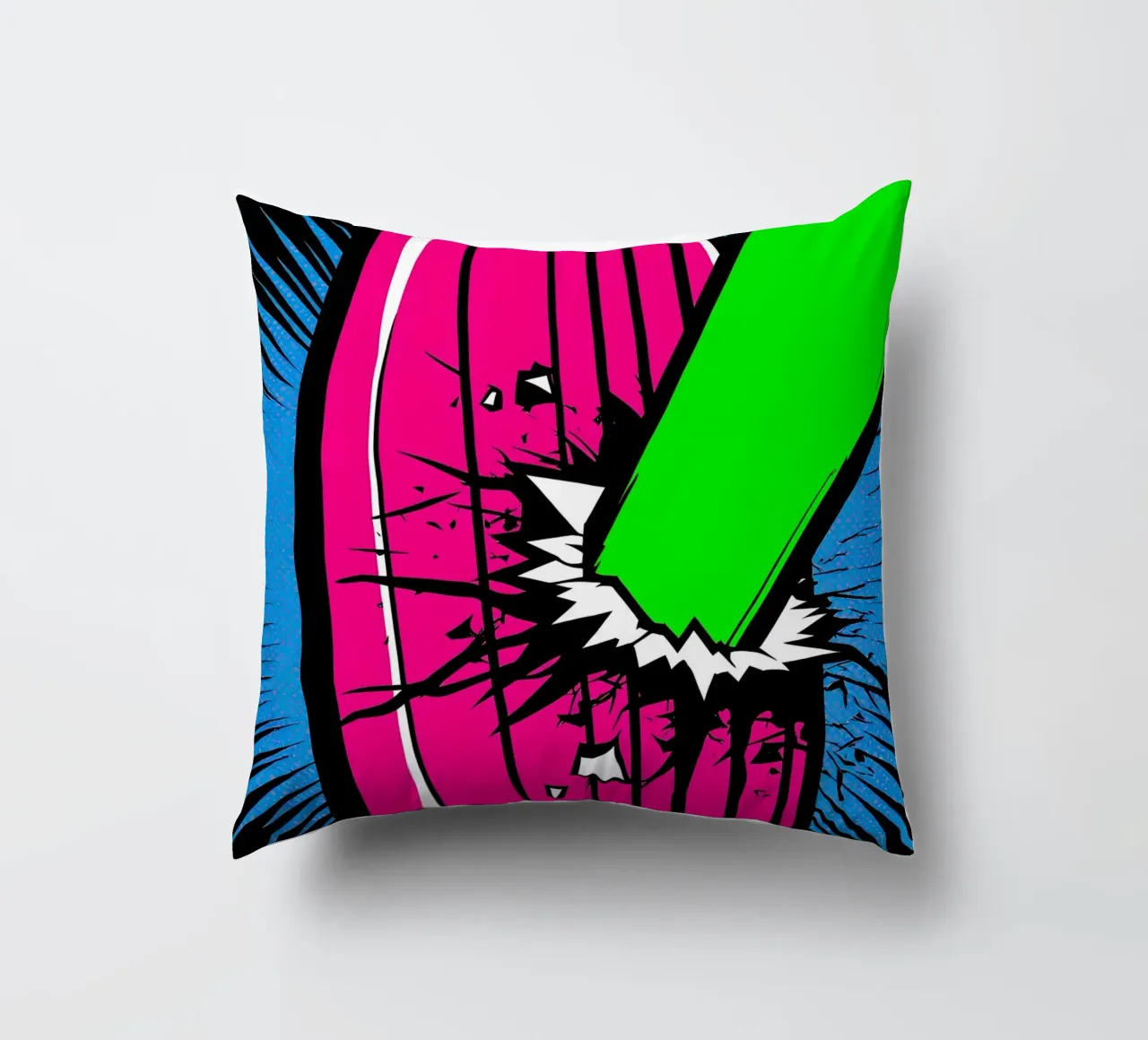 Un pipistrello raggiante - Pop Art cuscino da ColorCrash Gallery