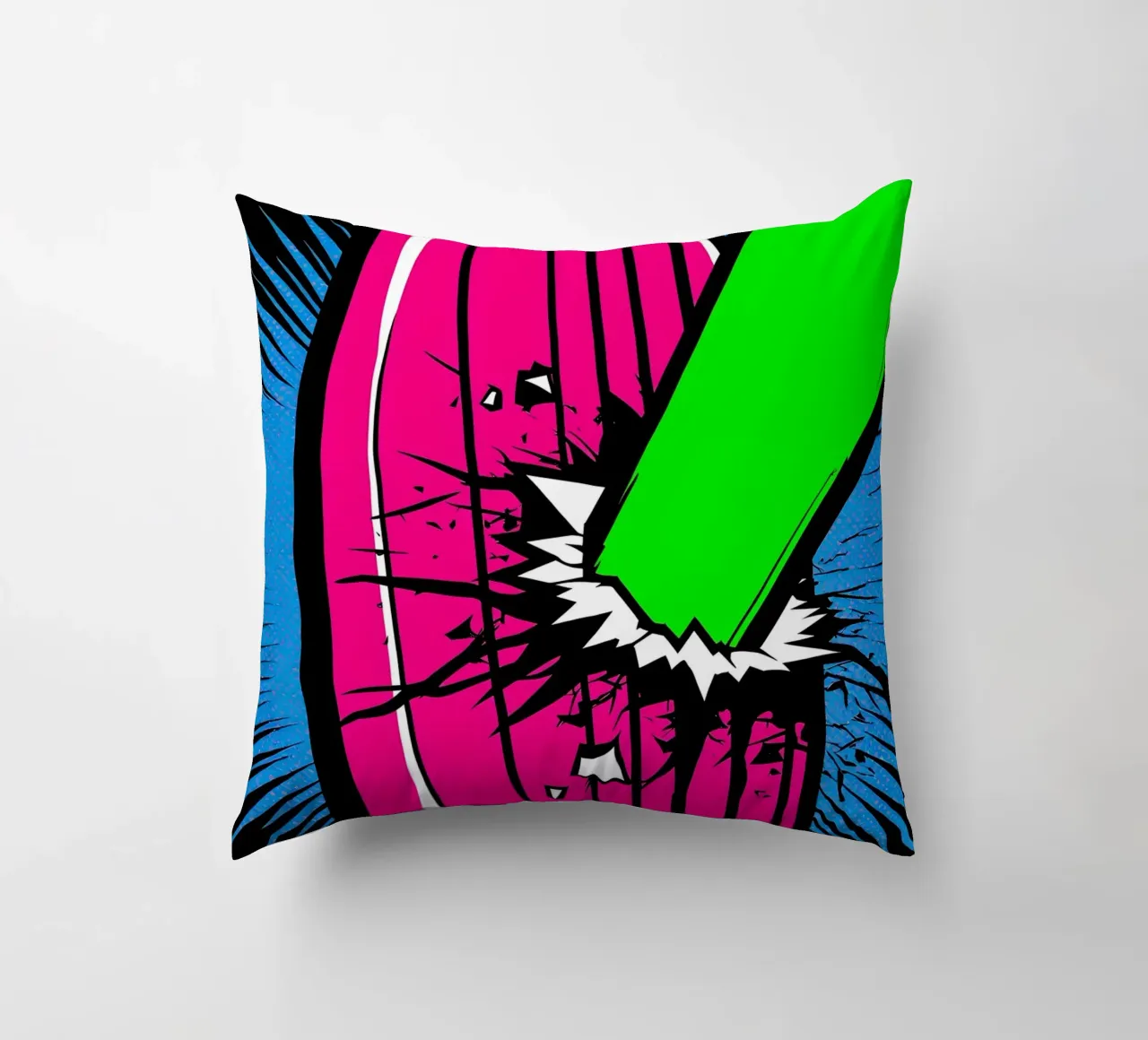 Un pipistrello raggiante - Pop Art cuscino da ColorCrash Gallery