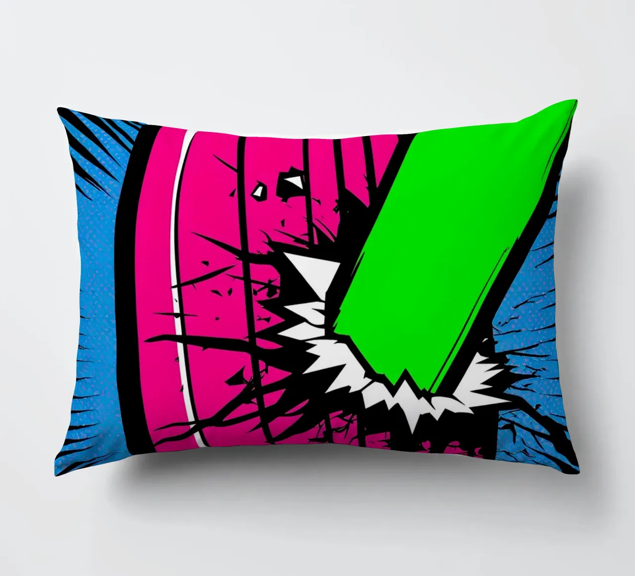 Un pipistrello raggiante - Pop Art cuscino da ColorCrash Gallery
