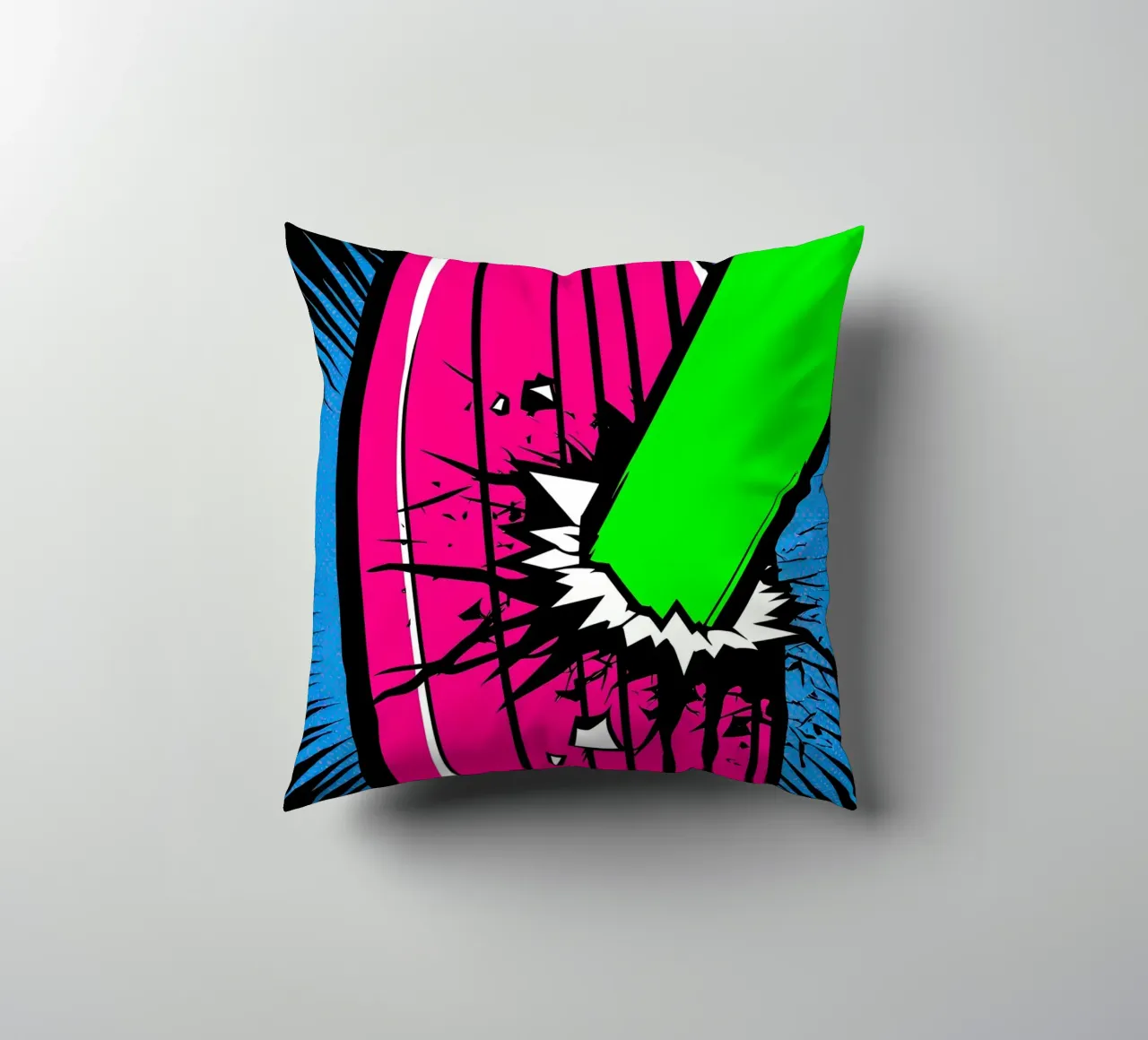 Un pipistrello raggiante - Pop Art cuscino da ColorCrash Gallery