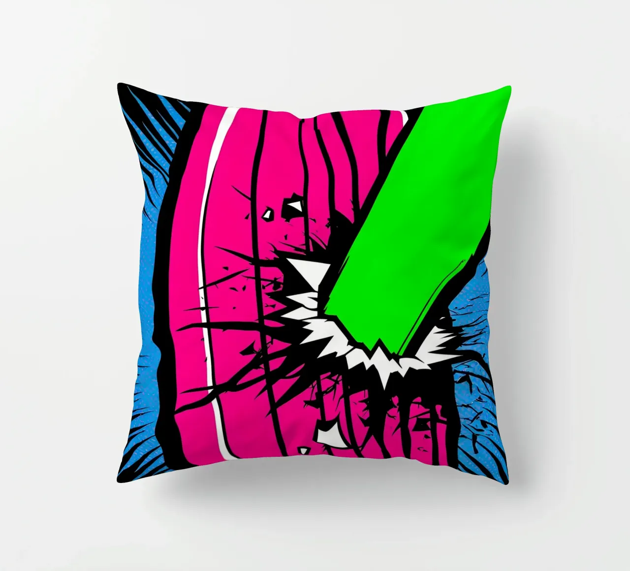 Un pipistrello raggiante - Pop Art cuscino da ColorCrash Gallery