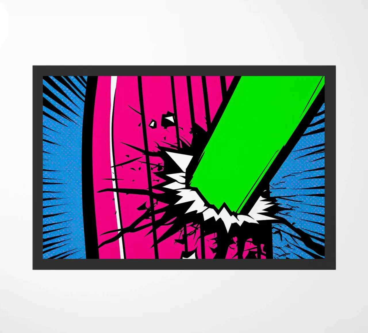 Un pipistrello raggiante - Pop Art zerbino da ColorCrash Gallery