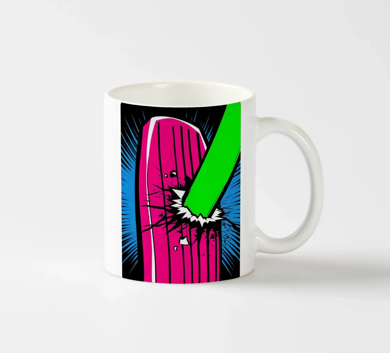 Un pipistrello raggiante - Pop Art tazza in ceramica da ColorCrash Gallery