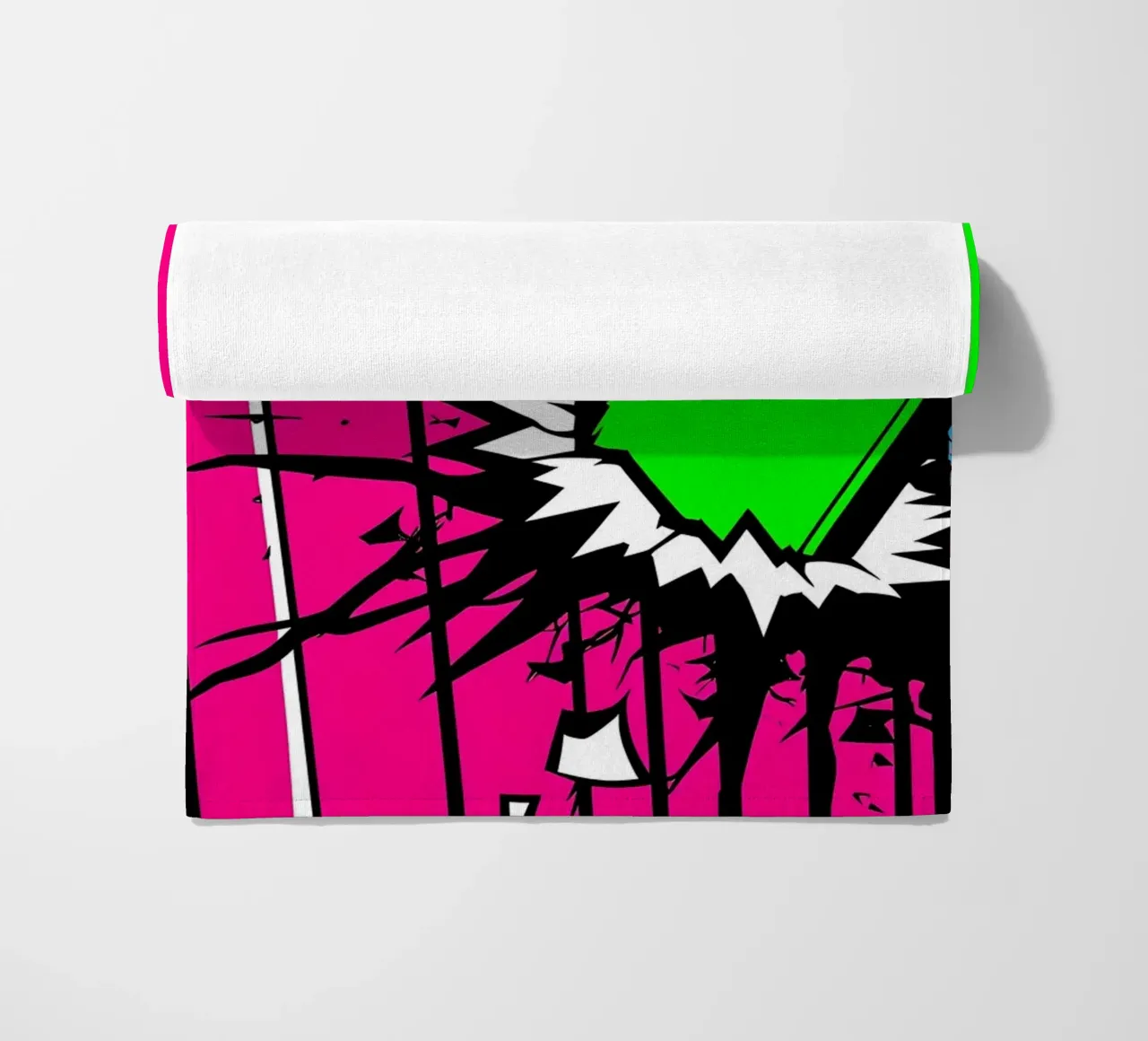 Un pipistrello raggiante - Pop Art telo mare da ColorCrash Gallery