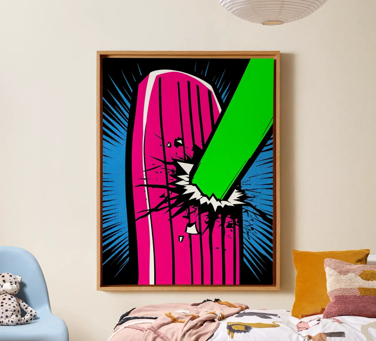Un pipistrello raggiante - Pop Art tela da ColorCrash Gallery