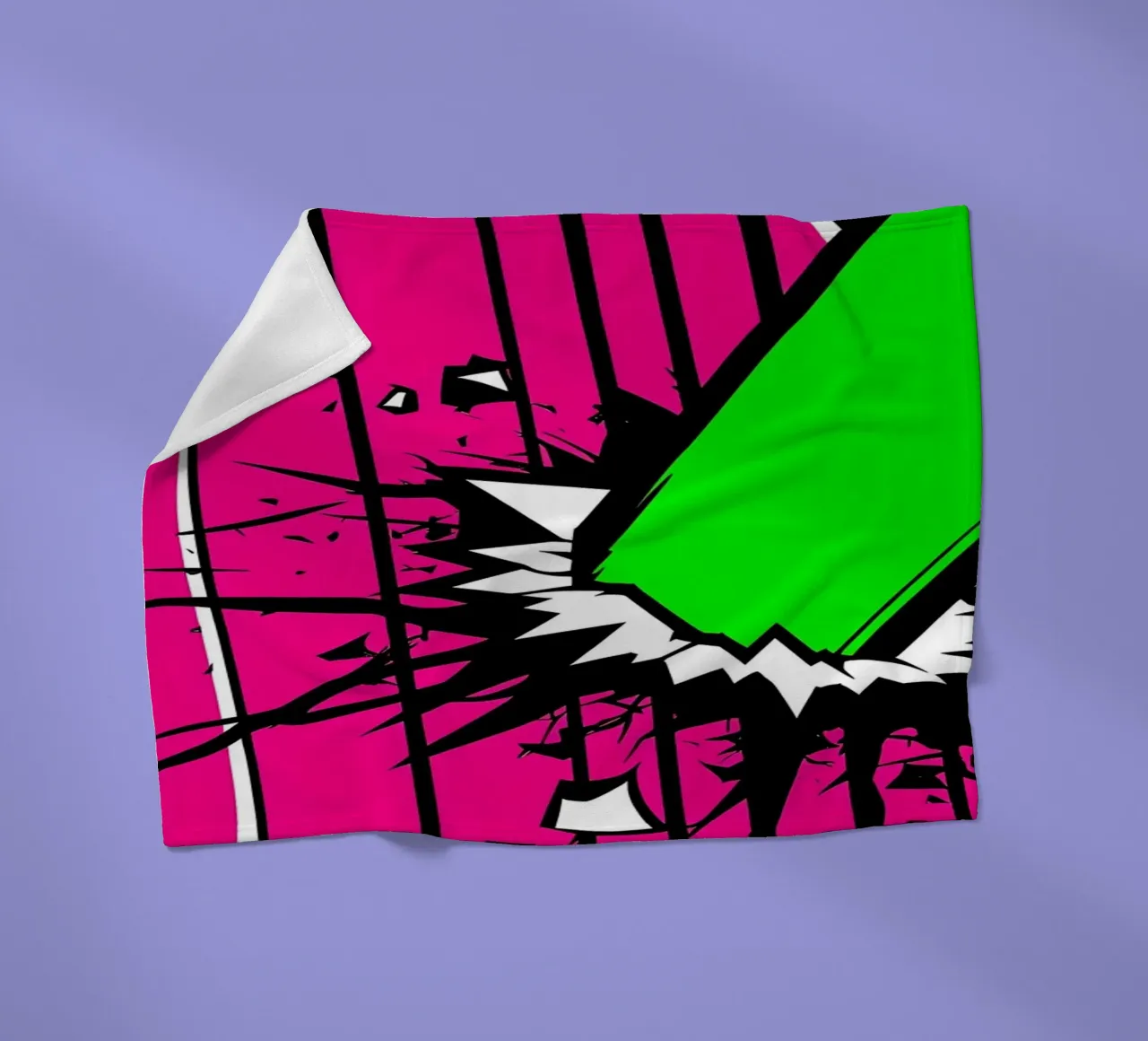 Un pipistrello raggiante - Pop Art coperta in pile da ColorCrash Gallery