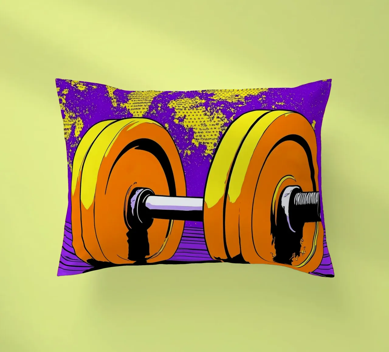 Sollevamento pesi - Pop Art cuscino da ColorCrash Gallery