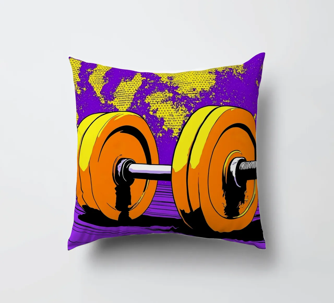 Sollevamento pesi - Pop Art cuscino da ColorCrash Gallery
