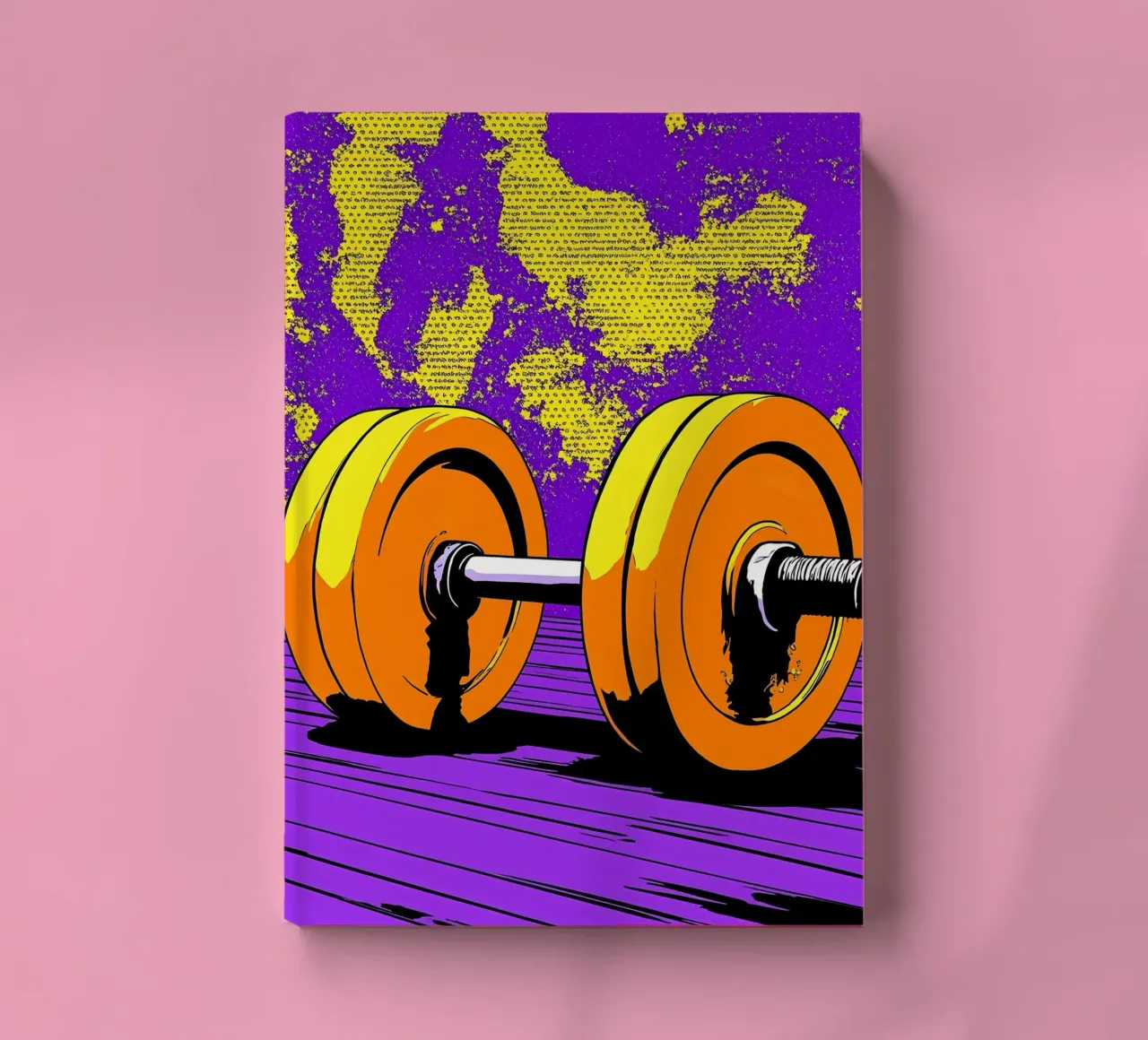 Weightlifting - Pop Art notebook by ColorCrash Gallery