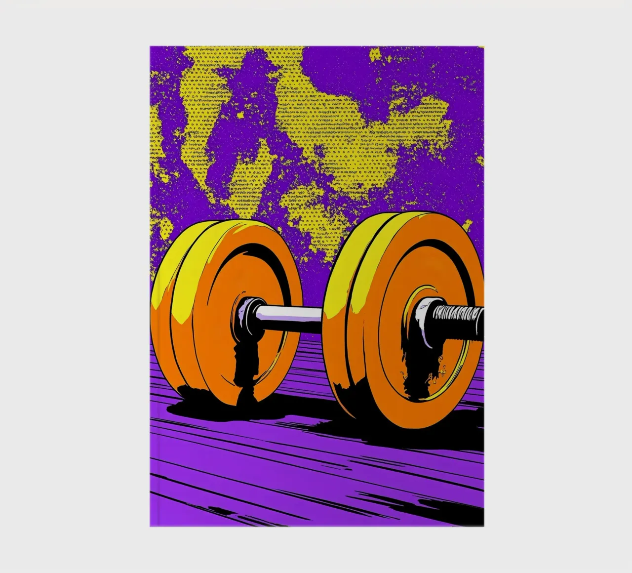 Weightlifting - Pop Art notebook by ColorCrash Gallery