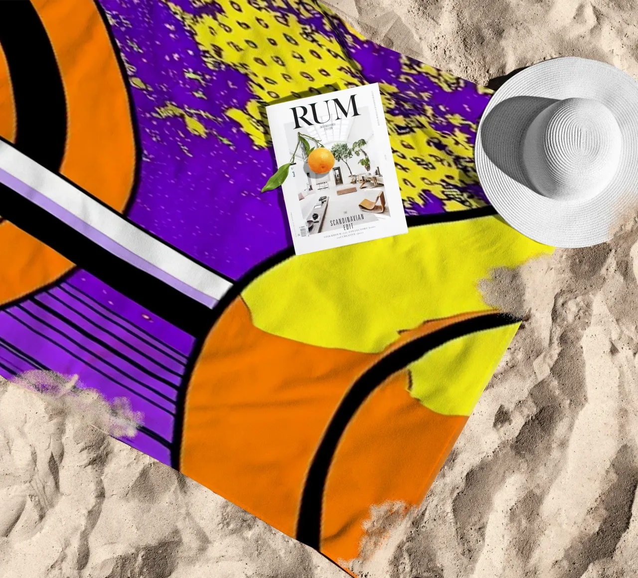 Sollevamento pesi - Pop Art telo mare da ColorCrash Gallery