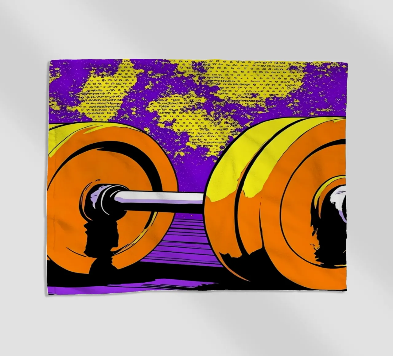 Sollevamento pesi - Pop Art telo mare da ColorCrash Gallery
