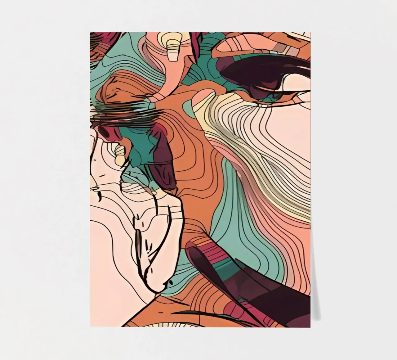 Minimalist Art Poster 427 sticker sheet by ahmiaLodri