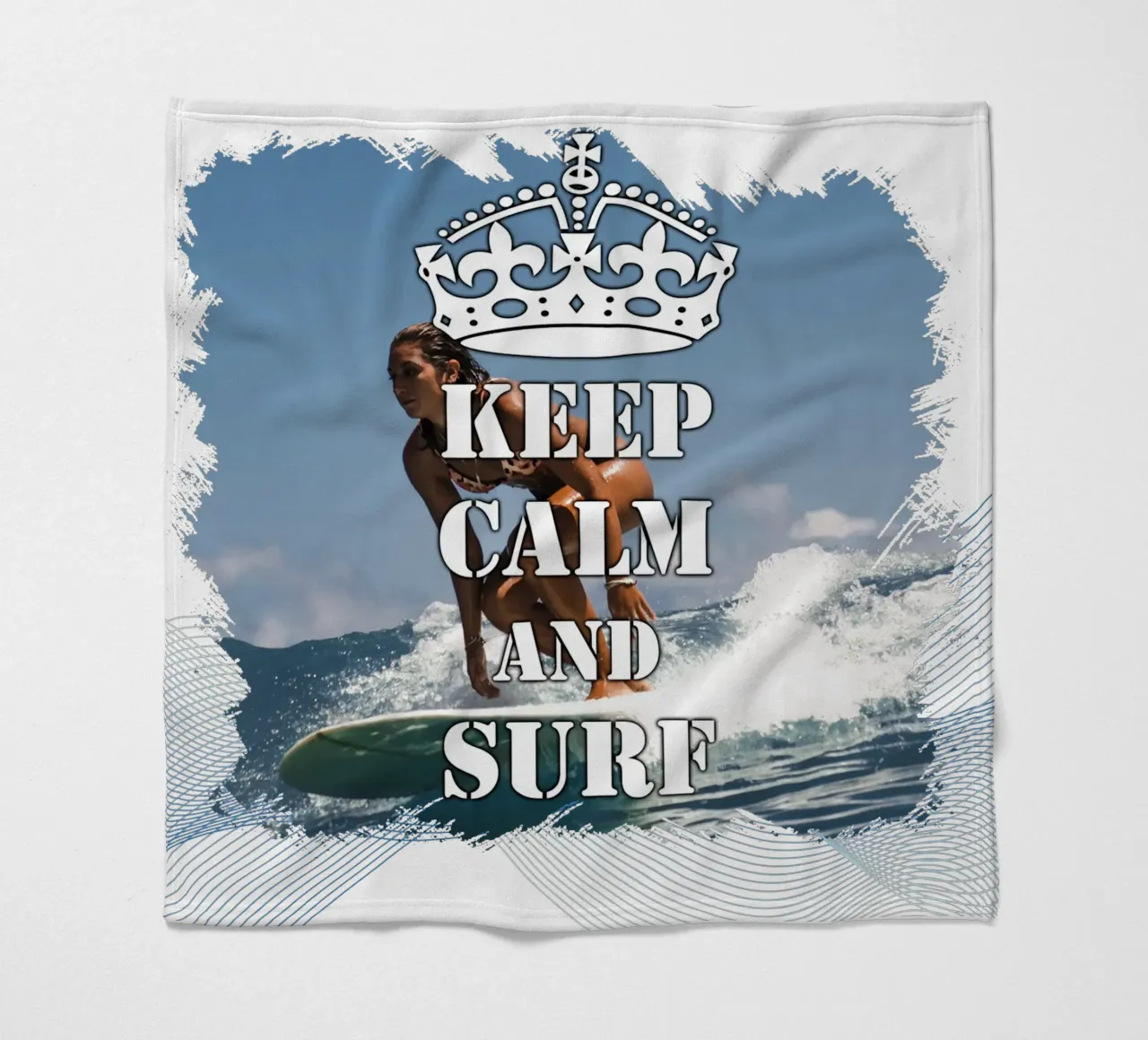 Mantieni la calma e naviga 80b coperta in pile da surfer28