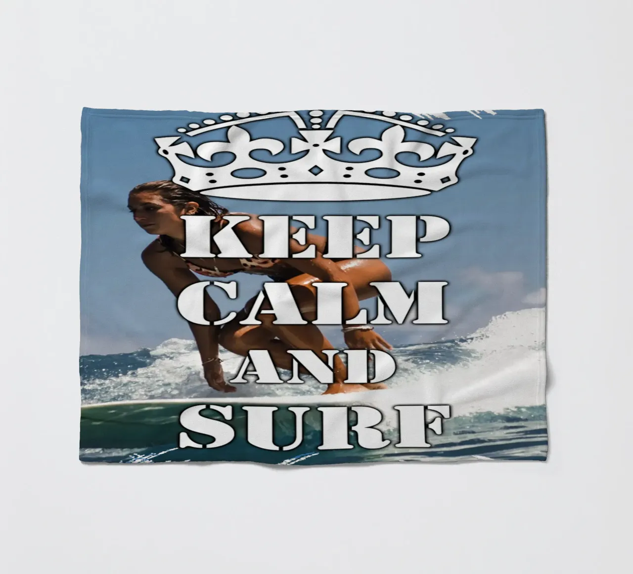 Mantieni la calma e naviga 80b coperta in pile da surfer28