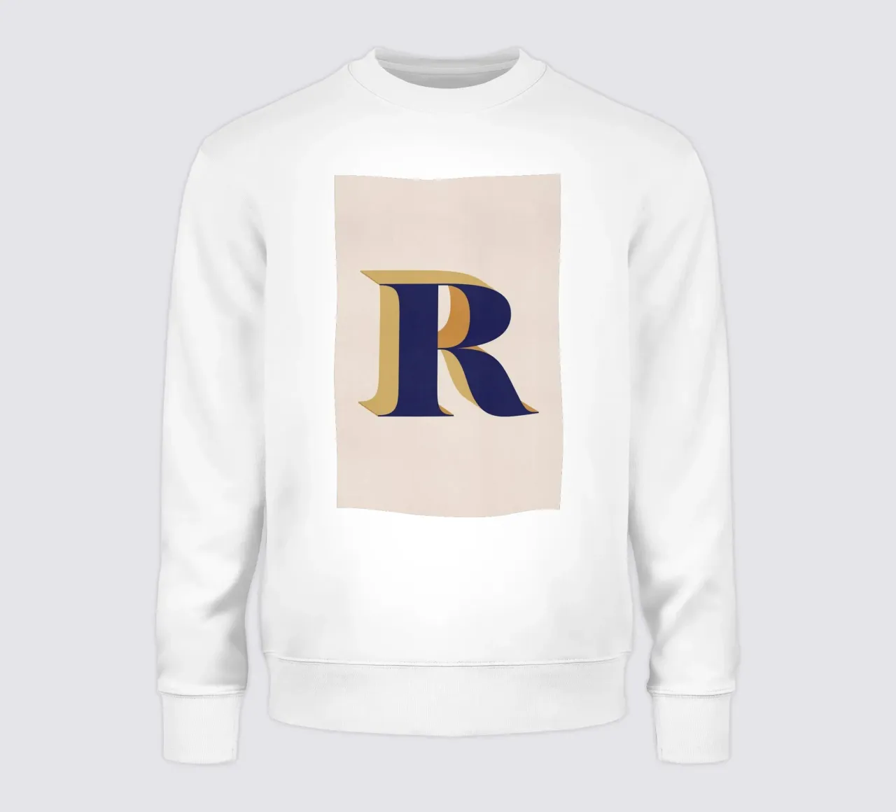 Blue R sweatshirt by daylight design studio
