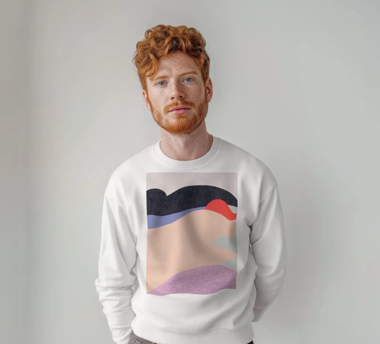 Paisaje geométrico abstracto y creativo para una casa con estilo sudadera de Kaji