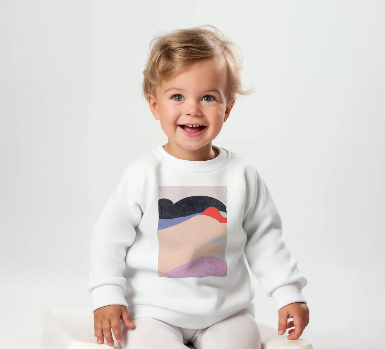 Paisaje geométrico abstracto y creativo para una casa con estilo sudadera de bebé de Kaji