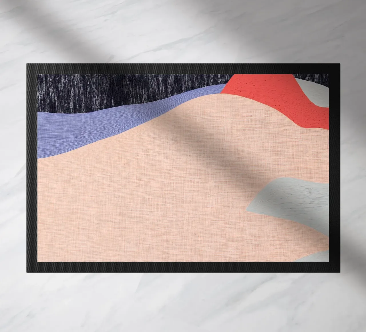 Paisaje geométrico abstracto y creativo para una casa con estilo felpudo de Kaji