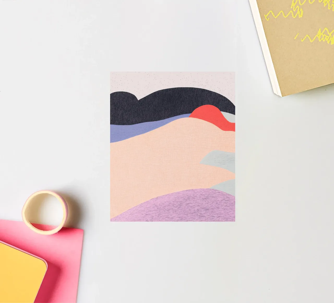 Creative Bold Abstract Geometry Landscape for Stylish House sticker by Kaji
