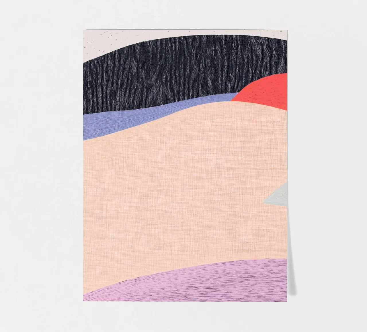 Creative Bold Abstract Geometry Landscape for Stylish House sticker sheet by Kaji