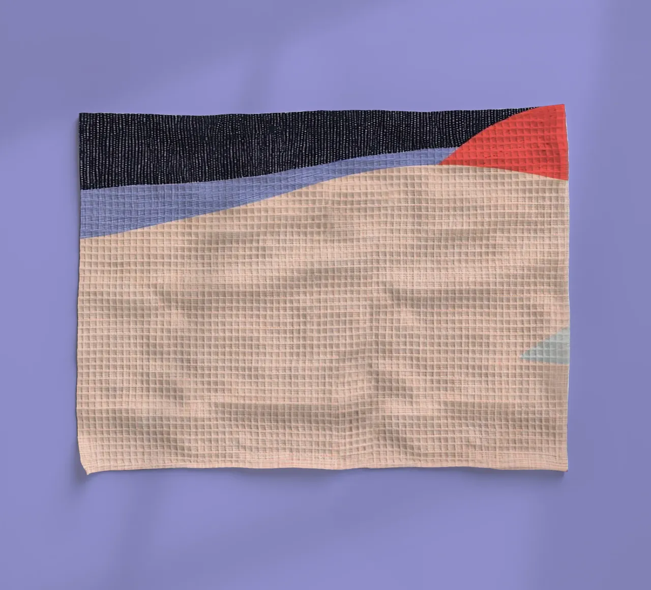 Creative Bold Abstract Geometry Landscape for Stylish House tea towel by Kaji