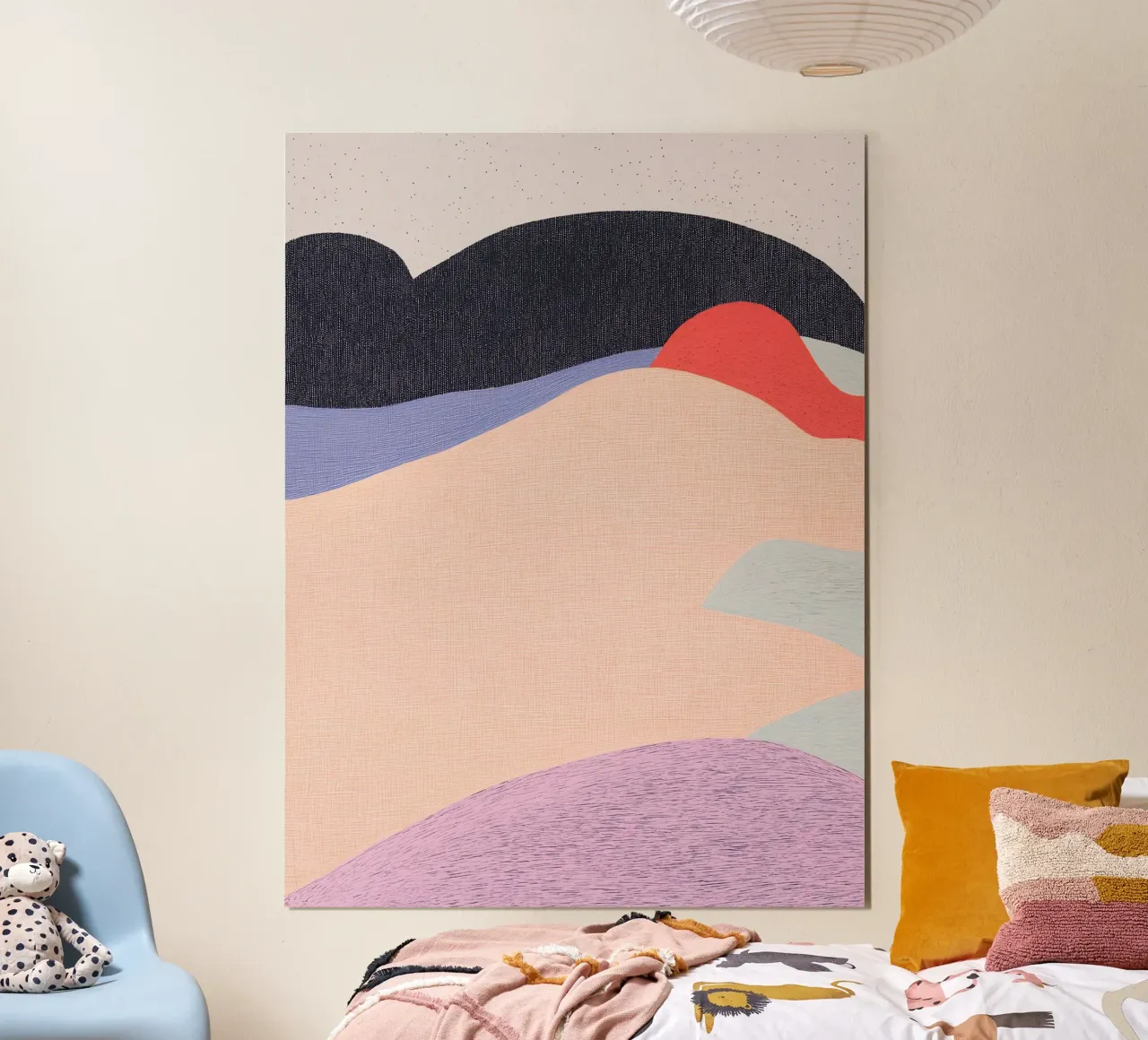 Creative Bold Abstract Geometry Landscape for Stylish House hahnemühle by Kaji