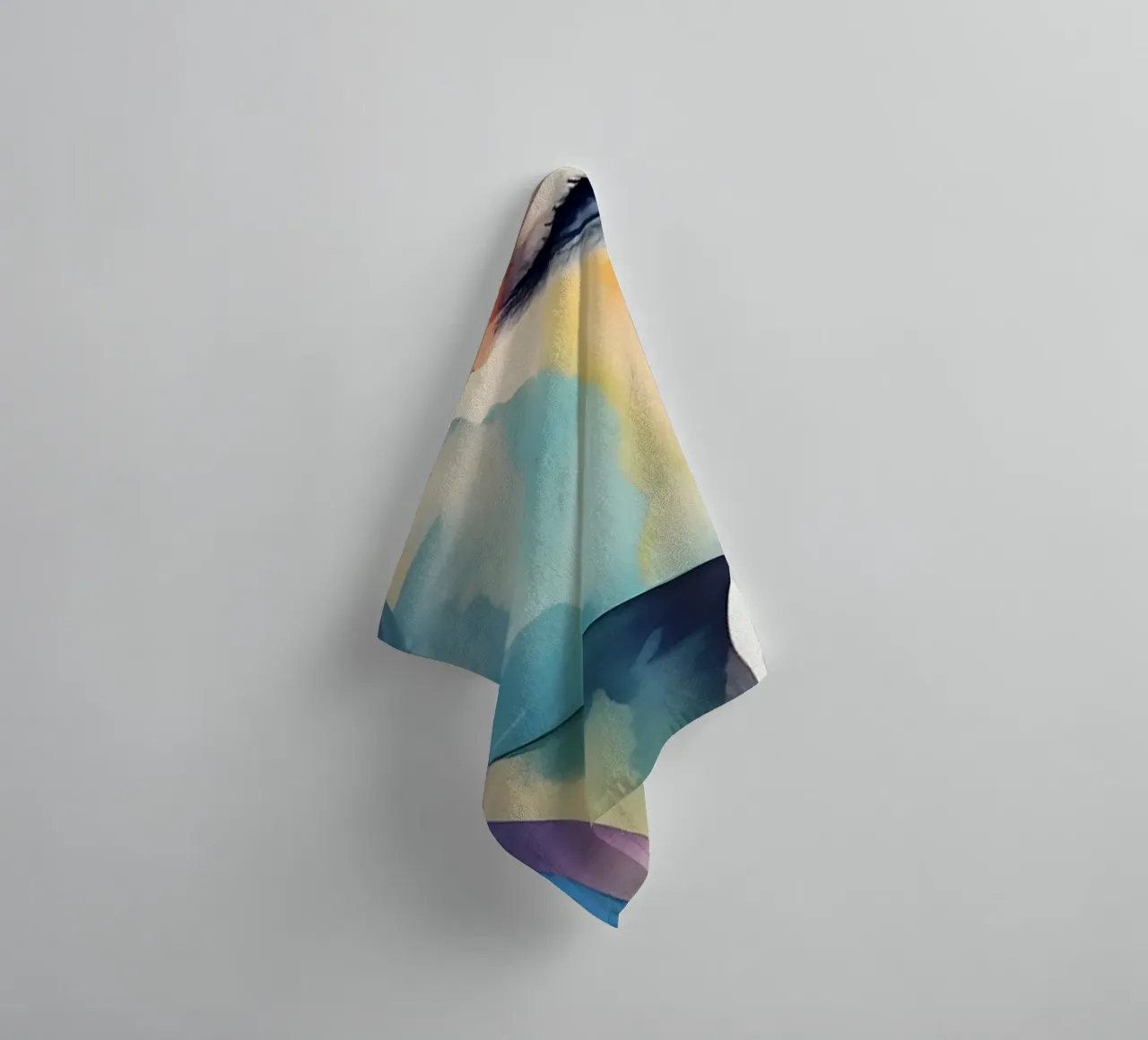 Ragazza acquerello minimalismo 02 asciugamano da bagno da Minimalism