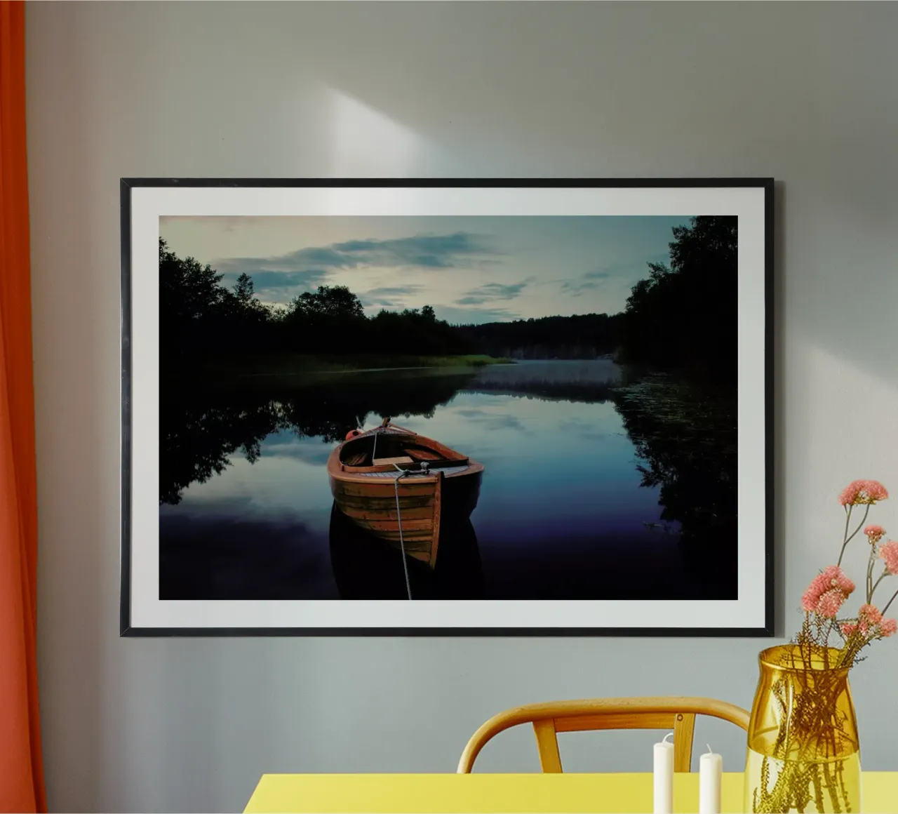 Boat in Fog - Christian Lindsten carta hahnemühle da Pictufy