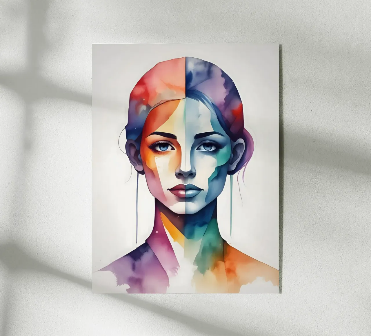 Girl watercolor minimalism 03 acrylic glass by Minimalism