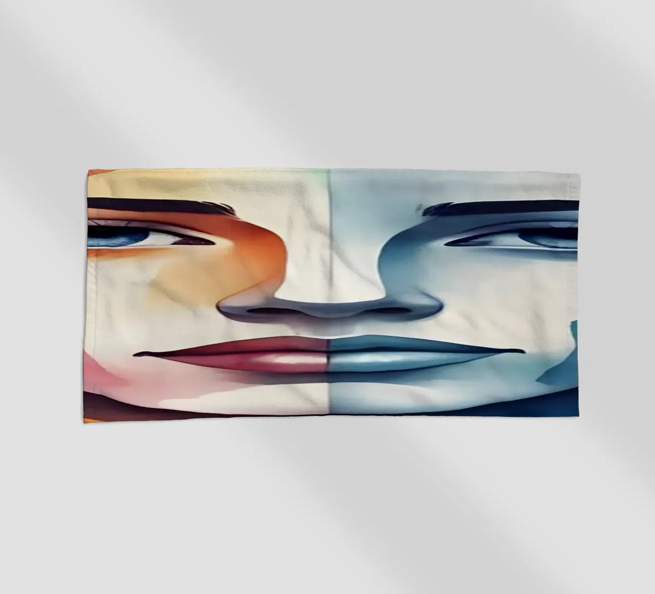 Girl watercolor minimalism 03 beach towel by Minimalism