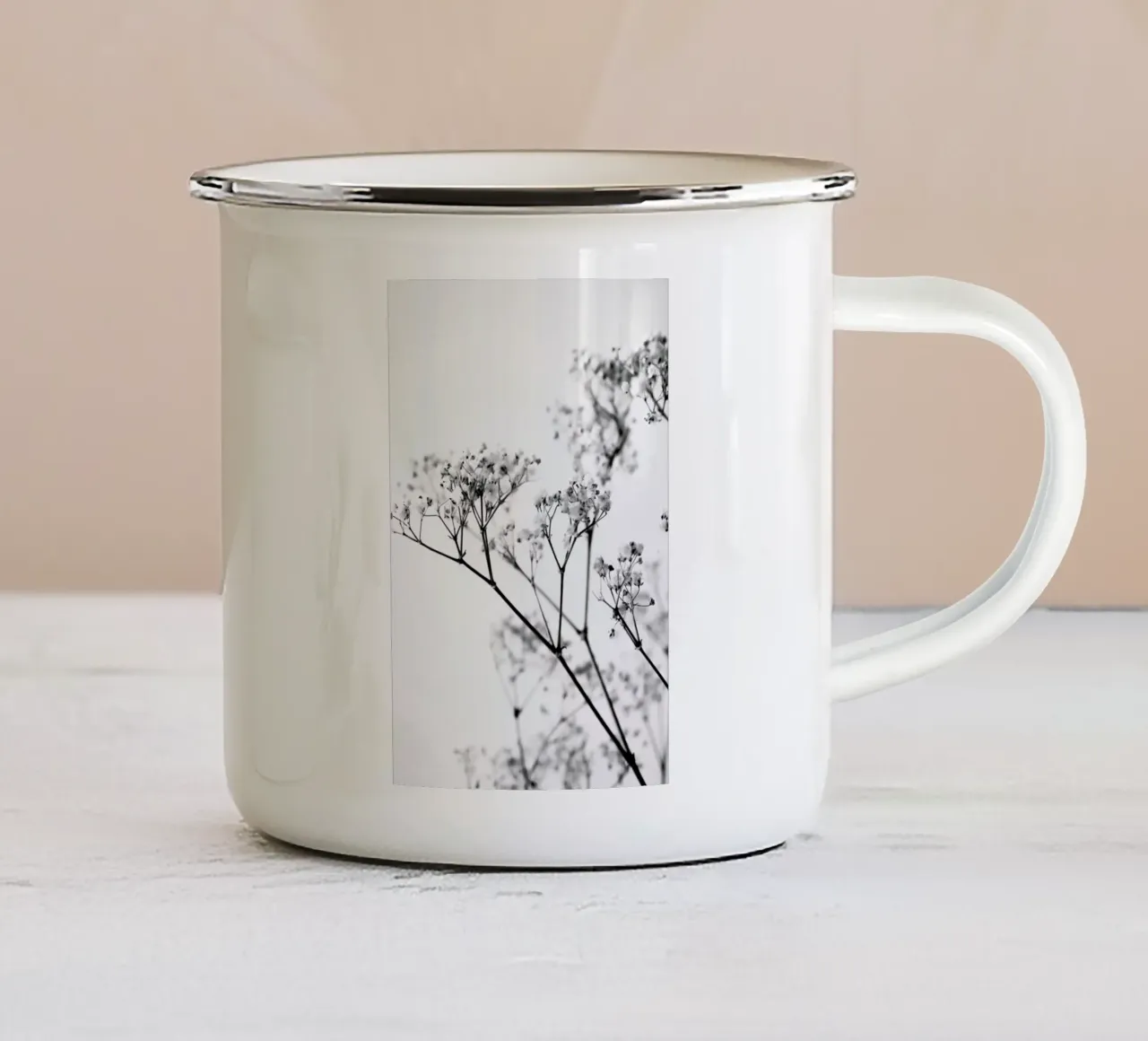 Deni's Baby Breath enamel mug by Babett Schultze