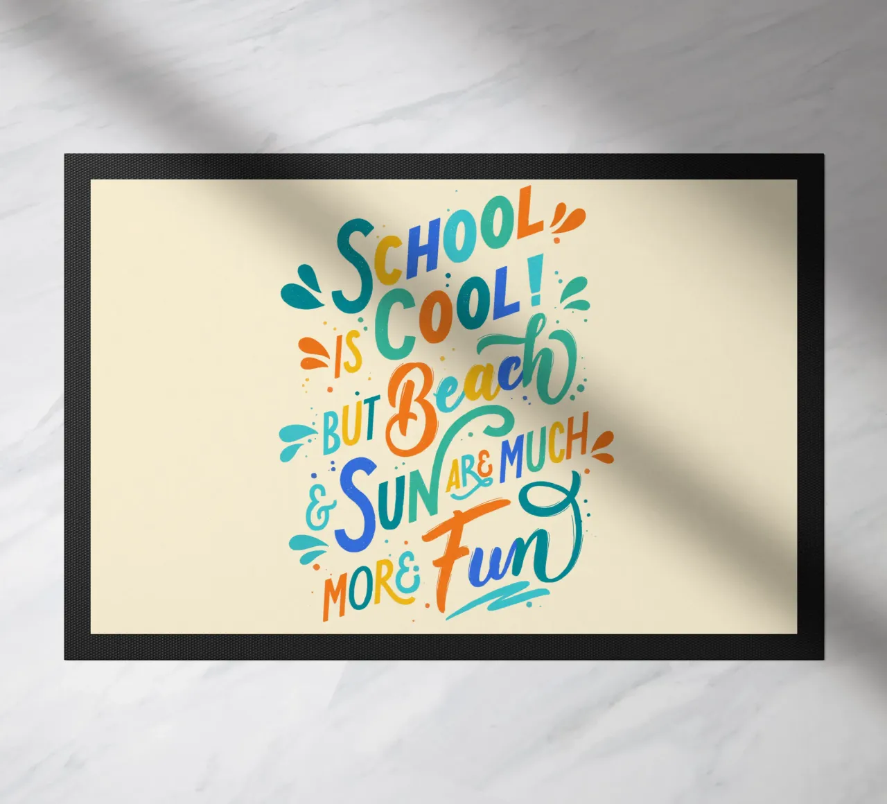 School is Cool. But Beach and Sun are Much More Fun. zerbino da CalliLetters