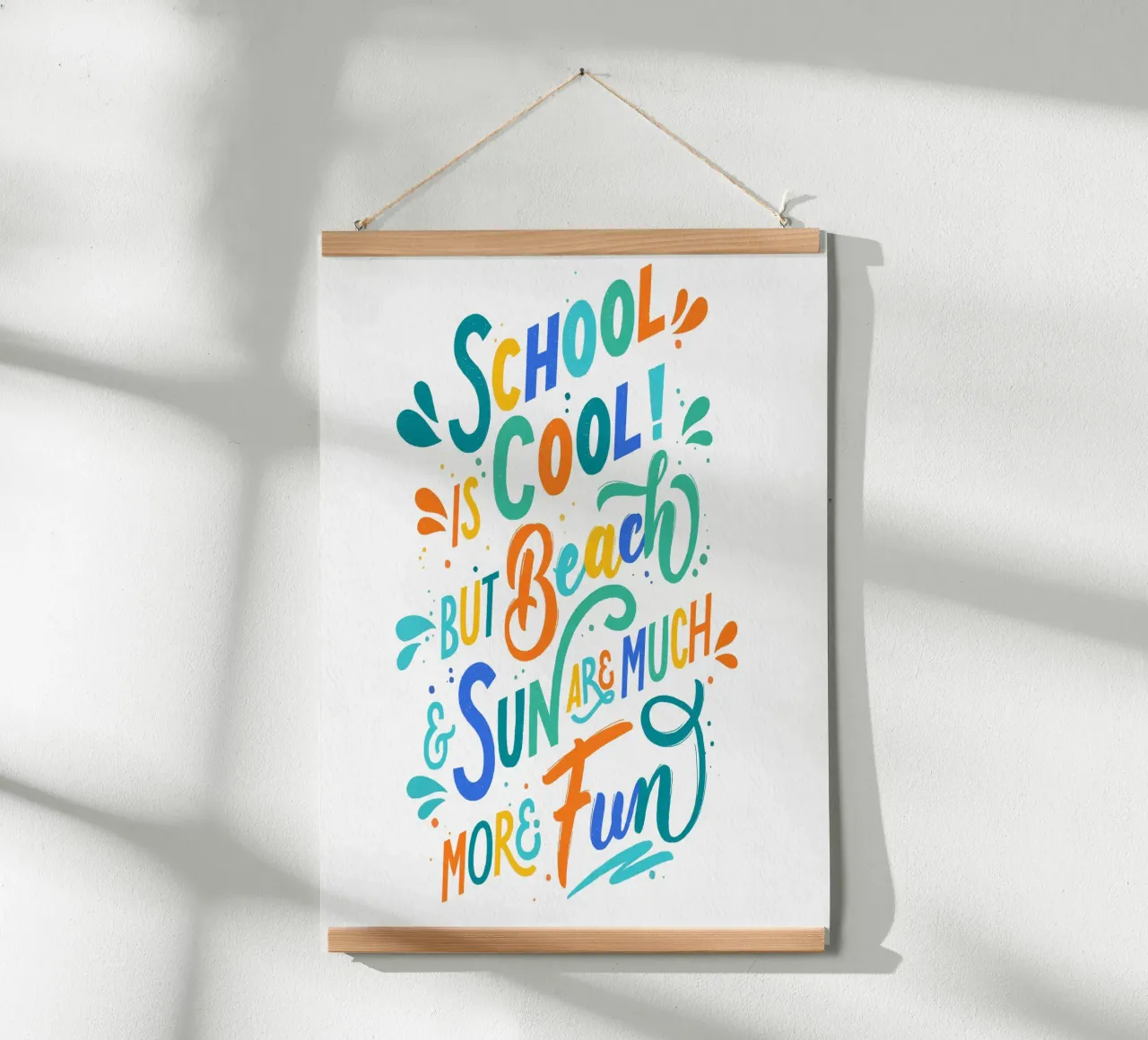 School is Cool. But Beach and Sun are Much More Fun. carta hahnemühle da CalliLetters