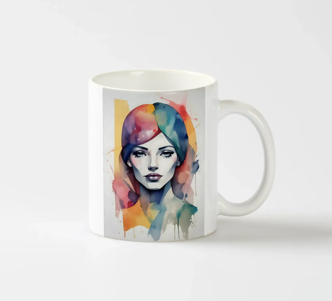 Ragazza acquerello minimalismo 04 tazza in ceramica da Minimalism