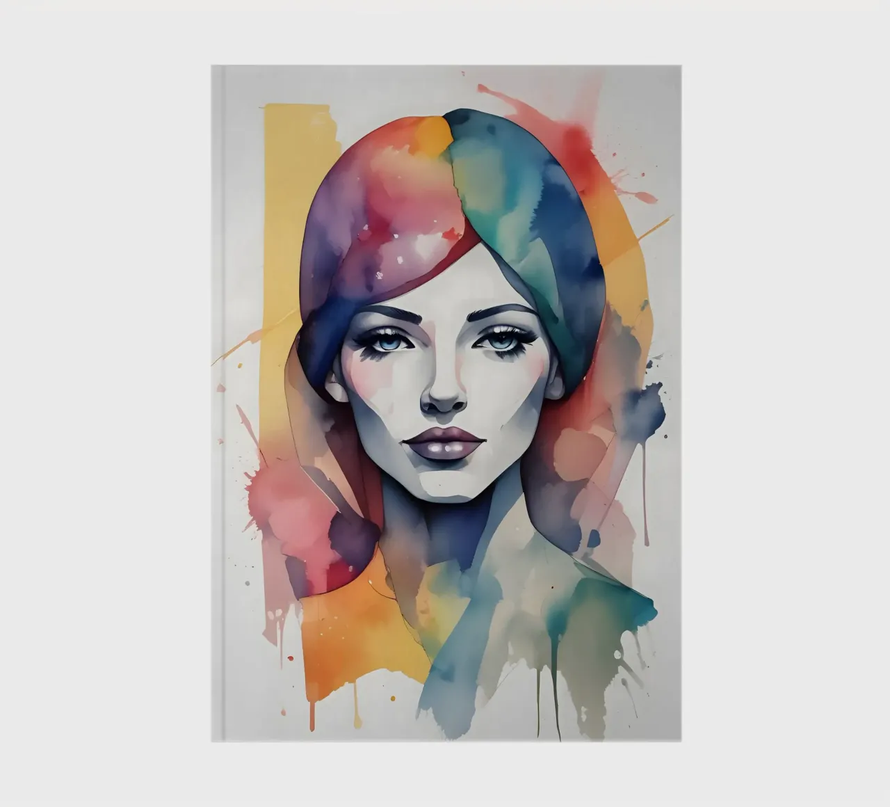 Girl watercolor minimalism 04 notebook by Minimalism