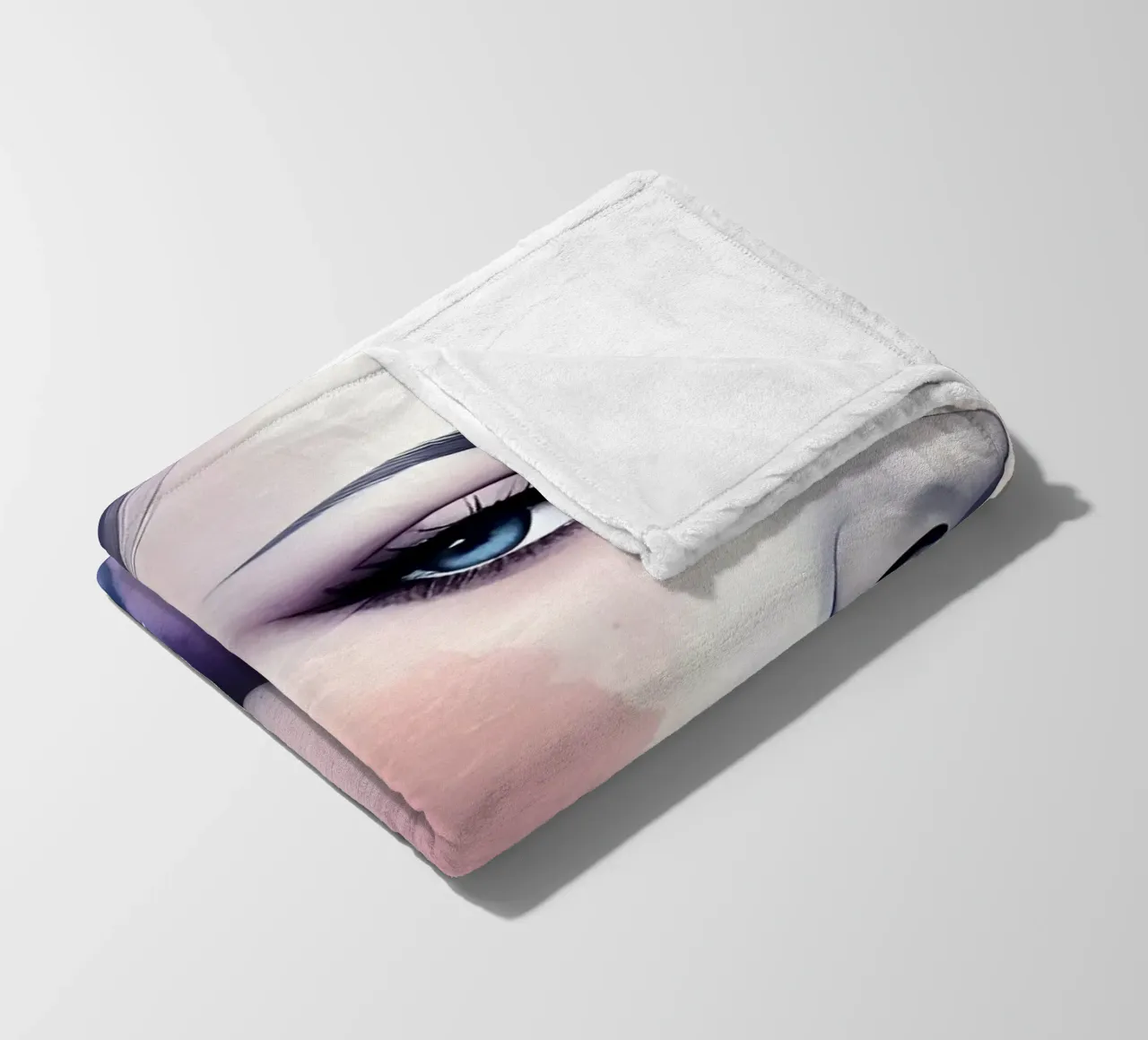 Ragazza e fiori acquerello minimalismo 03 coperta in pile da Minimalism