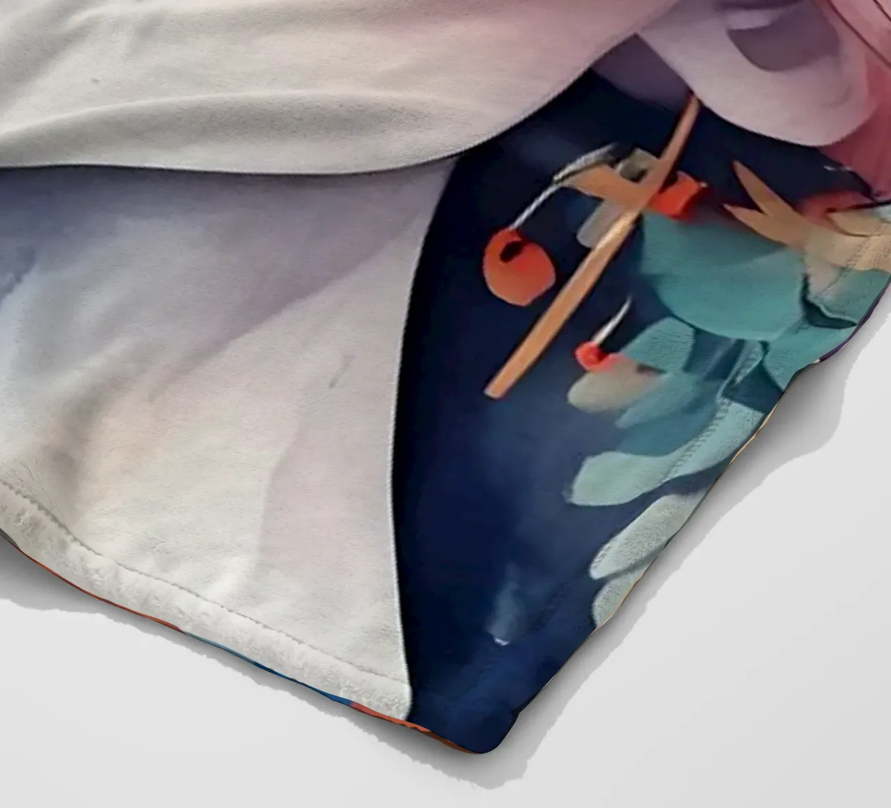 Ragazza e fiori acquerello minimalismo 04 coperta in pile da Minimalism