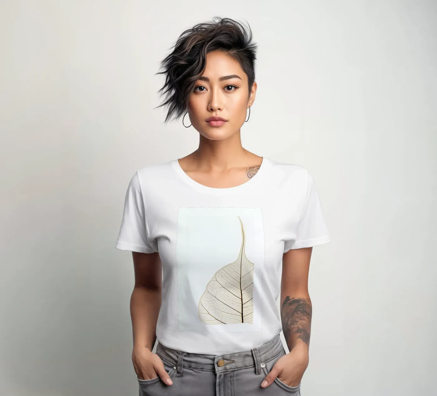 Translucent Leaf t-shirt da donna da Flora & Fauna